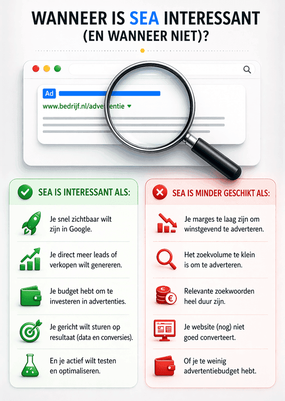 Infographic - Wanneer is SEA interessant