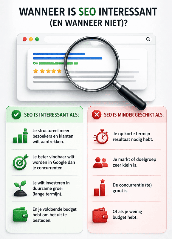 Infographic - Wanneer is SEO interessant