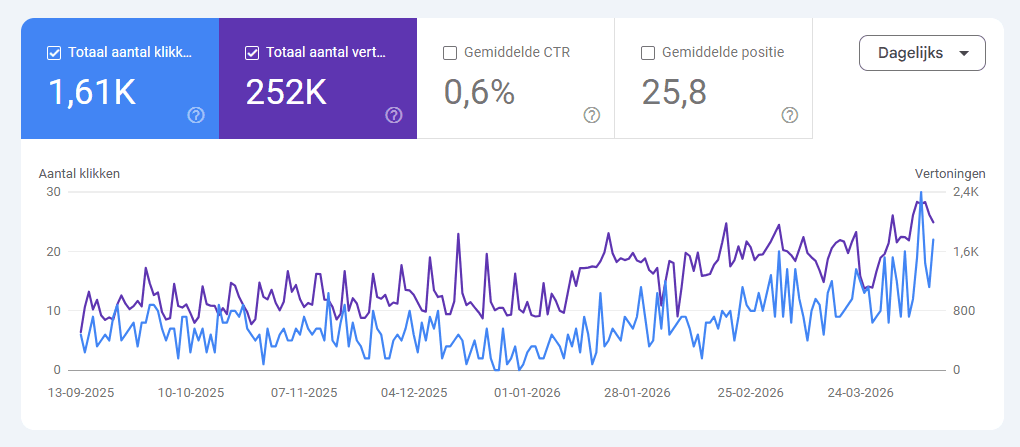 Screenshot - SEO resultaten DP bestratingen