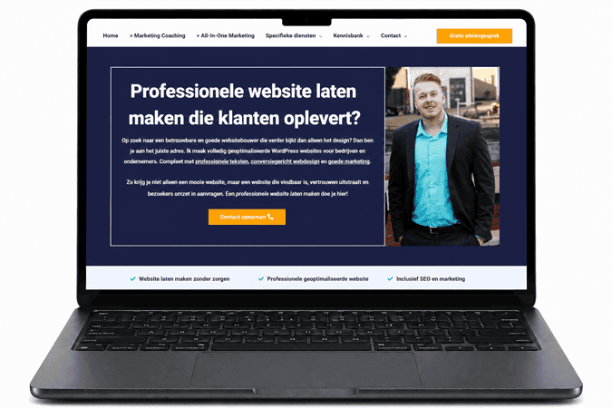 Praktijkvoorbeeld - Website gemaakt voor Jouw Marketingcoach