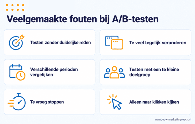 Visual - Veelgemaakte fouten bij AB testen