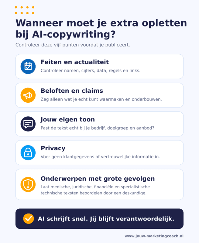 Visual - Wanneer extra opletten met AI copywriting